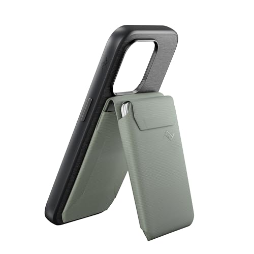 Peak Design Mobile Stand Wallet, Sage, Slim Profile, On-Demand Stand, Weatherproof Nylon Fabric, Connects to Mobile Cases, MagSafe Compatible, for iPhone, Samsung and Google Phones - Image 1