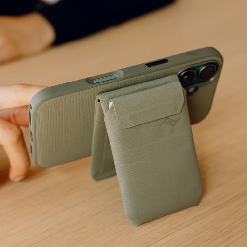 Peak Design Mobile Stand Wallet, Sage, Slim Profile, On-Demand Stand, Weatherproof Nylon Fabric, Connects to Mobile Cases, MagSafe Compatible, for iPhone, Samsung and Google Phones - Image 3