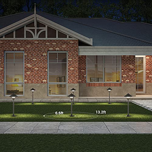EDISHINE Low Voltage Pathway Lights, 3W 150 LM 3000K 16.5“ Tall LED Landscape Lights, 12V AC/DC 50,000Hrs Waterproof Aluminum Housing Outdoor Landscape Lighting for Path, Yard, Garden - Image 5
