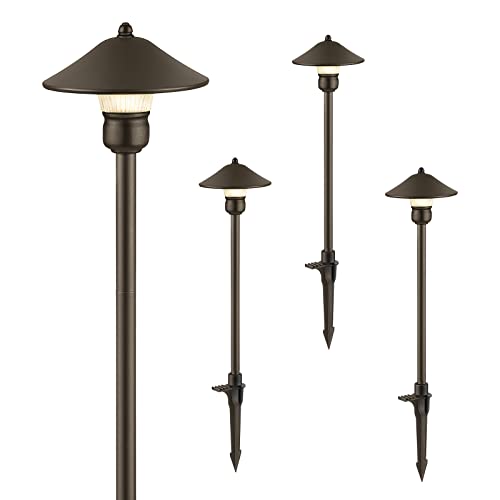 EDISHINE Low Voltage Pathway Lights, 3W 150 LM 3000K 16.5“ Tall LED Landscape Lights, 12V AC/DC 50,000Hrs Waterproof Aluminum Housing Outdoor Landscape Lighting for Path, Yard, Garden - Image 1
