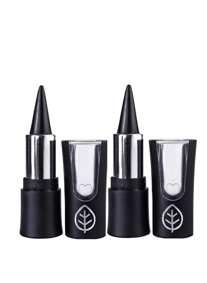 Jovees Herbal Kajal Intense Deep Black | Waterproof & Smudge proof With Matte Finish | Stay 24 Hours Long Lasting | Enriched With Amla, Bahera & Neem Oil Ext, Almond Oil, Camphor- 3gm (Pack of 2) - Image 1