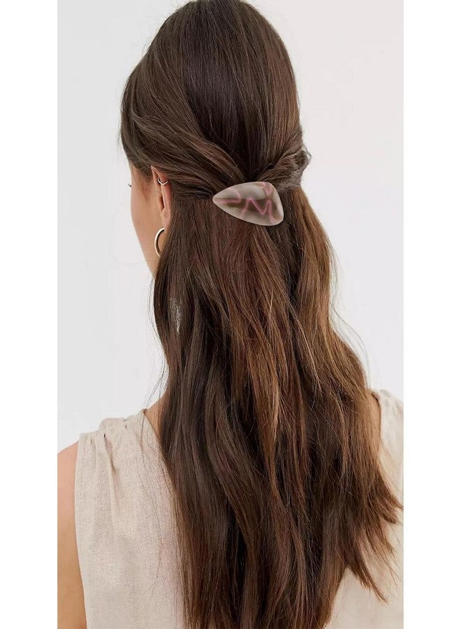 CURASA Alligator Hair Clips 6PCS Metal Acrylic Resin Barrettes Non Slip Alligator Hairpins Fashion Decorative Bangs Accessories Cute French Snap Hairclips For Women Girls Thick Thin Hair - Image 5