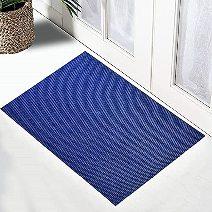 Purav Light Anti Skid Anti Slip Rubber Mat Waterproof Jali Floor Mat for Bathroom Kitchen Balcony Footmats for Home Entrance Door, 2 X 3 feet, Blue - Image 2