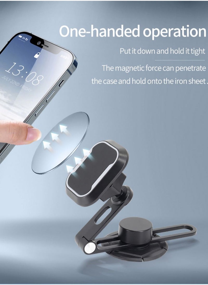 Hover Screen Car Magnetic Suction Bracket, Invisible Folding Center Console Navigation Phone Bracket Screen 360 Degrees Rotatable Strong Fixed Bracket