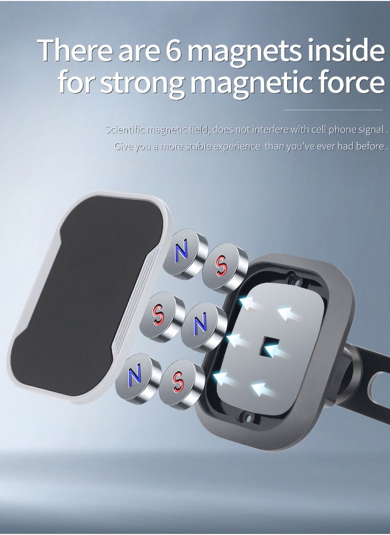 Hover Screen Car Magnetic Suction Bracket, Invisible Folding Center Console Navigation Phone Bracket Screen 360 Degrees Rotatable Strong Fixed Bracket