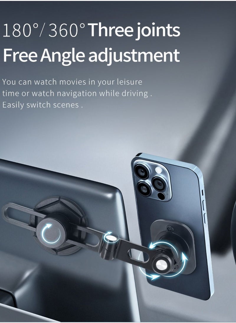Hover Screen Car Magnetic Suction Bracket, Invisible Folding Center Console Navigation Phone Bracket Screen 360 Degrees Rotatable Strong Fixed Bracket
