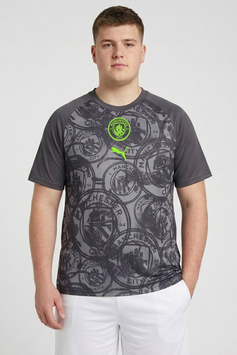 PUMA Men Sportswear Fit Short Sleeve Brand Logo Football T-shirt, Multicolor - Image 1