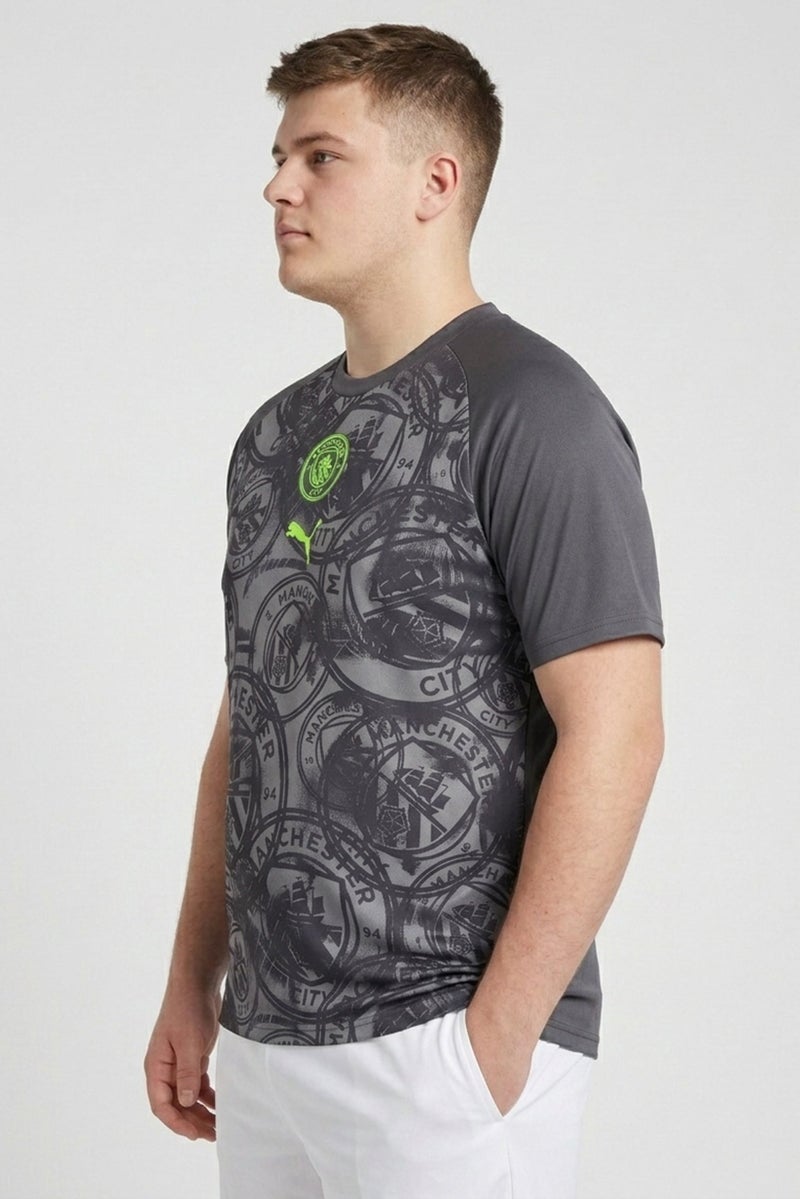 PUMA Men Sportswear Fit Short Sleeve Brand Logo Football T-shirt, Multicolor - Image 3