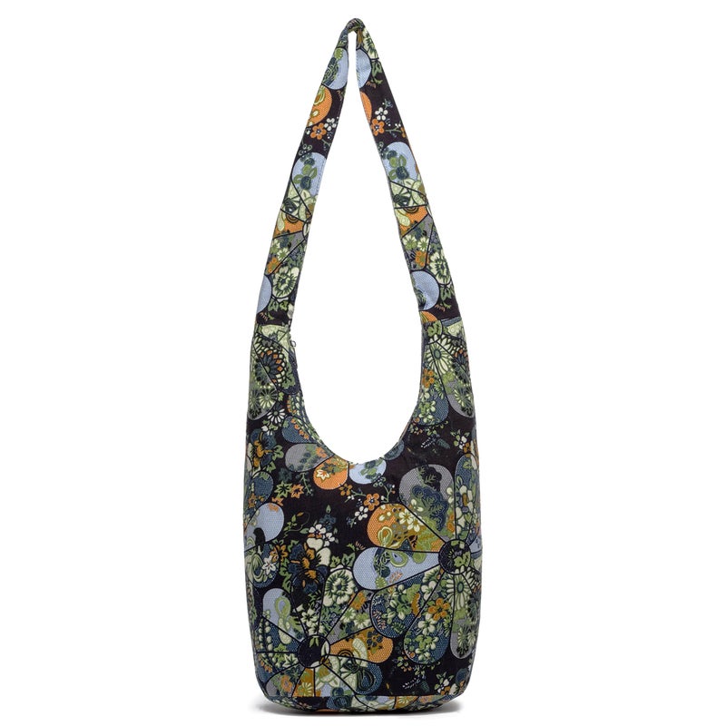 Coton Pose Women Shoulder Handbags Fashion canvas Hippie Crossbody Bags Bohemian Animal Prints Hobo Bags (Blue windmill) - Image 1