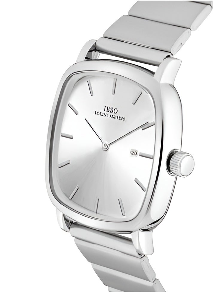 آي بي أس أو - ساعة IBSO للرجال بسوار من الفضة ومينا مربعة S1206G - Image 1