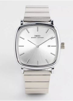 آي بي أس أو ساعة IBSO للرجال بسوار من الفضة ومينا مربعة S1206G  - Image 1