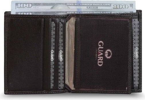 Guard Brown Single Piston Vertical Leather Men's Wallet  - Image 1