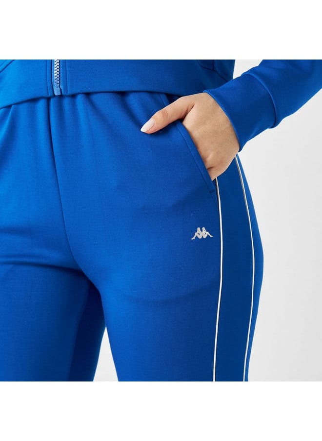 Kappa Kappa Logo Detail Joggers with Drawstring Closure and Pockets  - Image 4