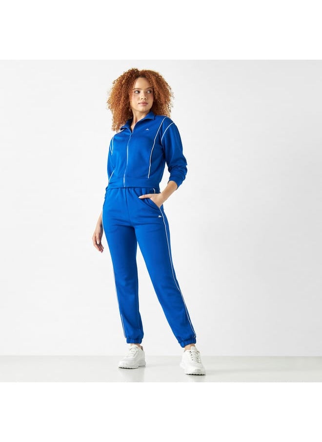 Kappa Kappa Logo Detail Joggers with Drawstring Closure and Pockets  - Image 2