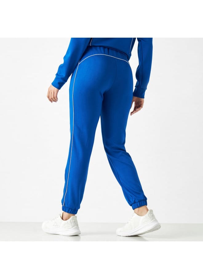 Kappa Kappa Logo Detail Joggers with Drawstring Closure and Pockets  - Image 3
