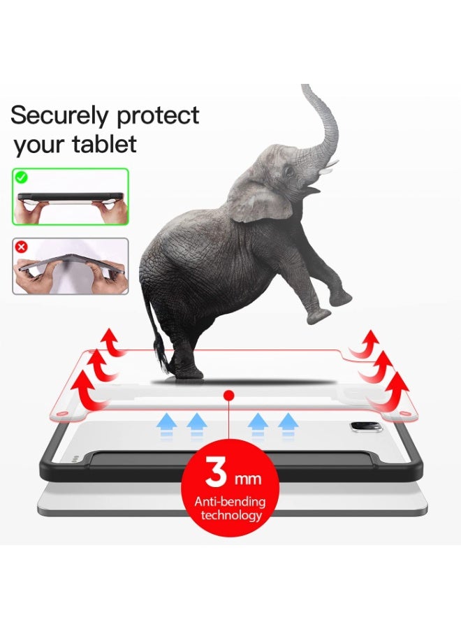 جراب مغناطيسي لجهاز iPad Pro 11 Case 2022/ 2021 / air4/air5 10.9 "/ ipad air6/air7 11" مع حامل قلم رصاص، غطاء حماية ممتاز مع ظهر ناعم من مادة TPU وميزة السكون/التنشيط التلقائي لجهاز iPad Pro 11 متوافق مع (A2228 / A2231 / A2068 / A2230) ، أسود - Image 5