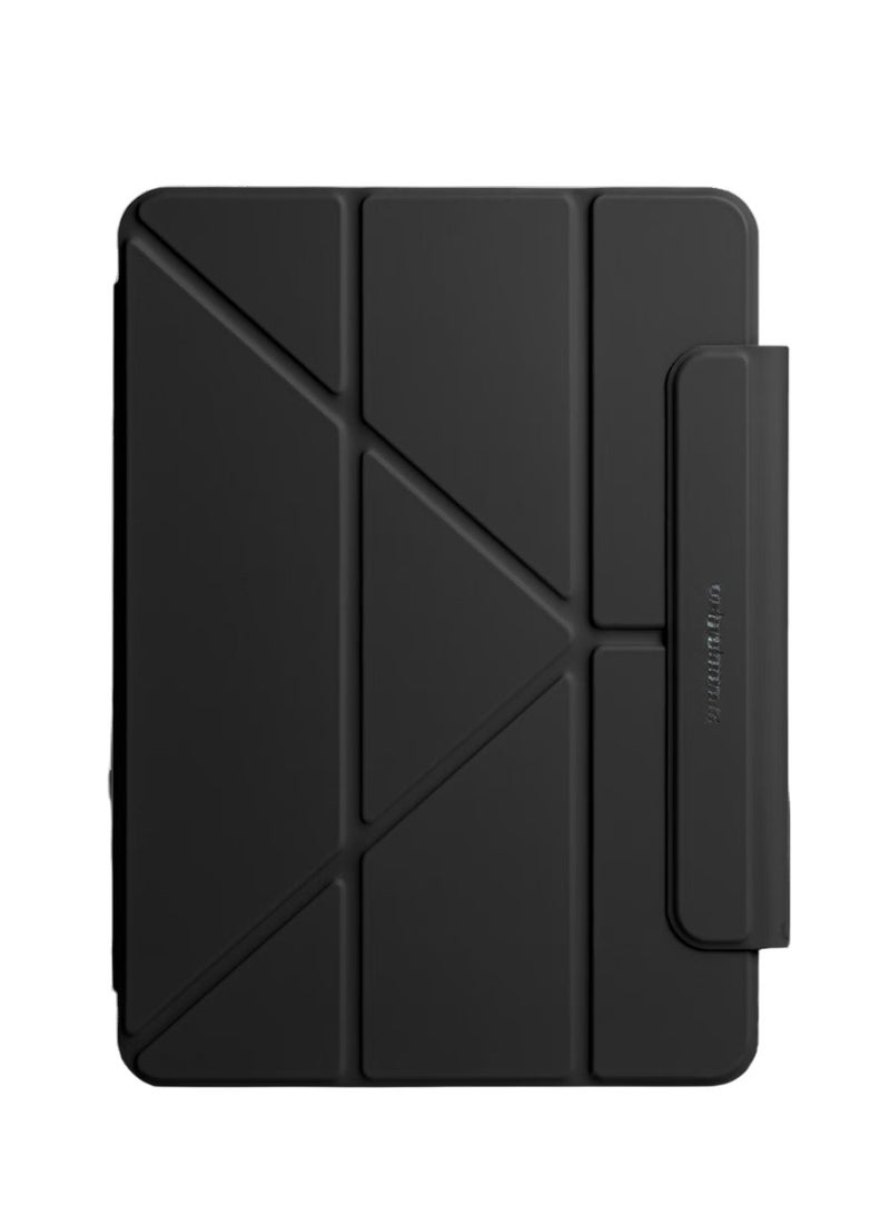 جراب مغناطيسي لجهاز iPad Pro 11 Case 2022/ 2021 / air4/air5 10.9 "/ ipad air6/air7 11" مع حامل قلم رصاص، غطاء حماية ممتاز مع ظهر ناعم من مادة TPU وميزة السكون/التنشيط التلقائي لجهاز iPad Pro 11 متوافق مع (A2228 / A2231 / A2068 / A2230) ، أسود - Image 1