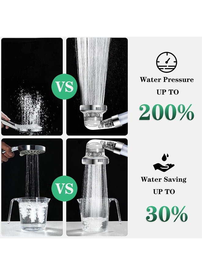 general Lonic Shower Head,  3 Modes High Pressure Handheld Showerhead,  Water Saving Filtered Shower Head with PP Cotton Filter and Extra Filter Stones, Easy Install - Image 4