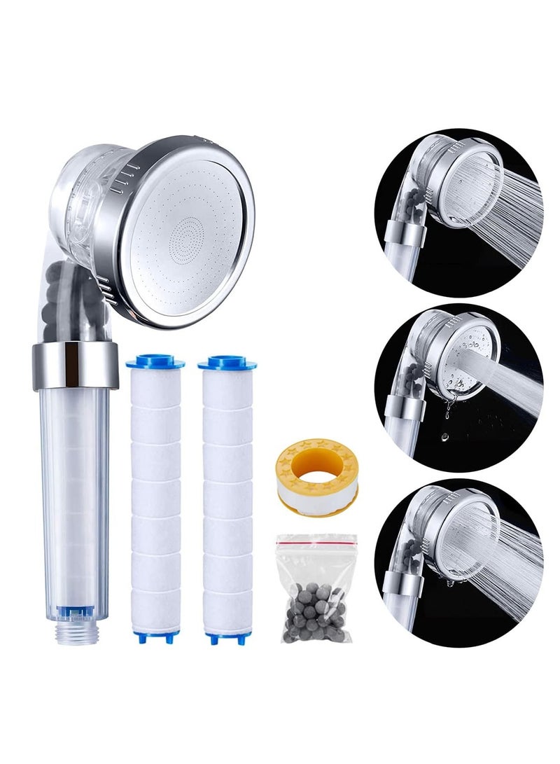 general Lonic Shower Head,  3 Modes High Pressure Handheld Showerhead,  Water Saving Filtered Shower Head with PP Cotton Filter and Extra Filter Stones, Easy Install - Image 1