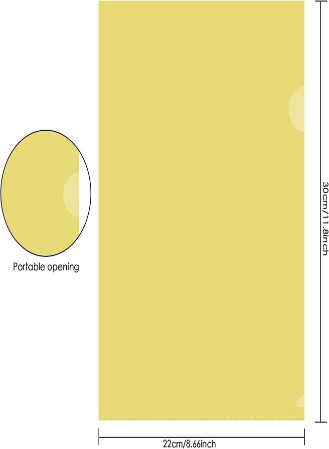 Shining Zon L Folder File A4 Size Clear Transparent Plastic File Folders Paper Document Sleeves for Protection Suitable for School, Offices & Projects (Pack of 30 Yellow Colour) - Image 2