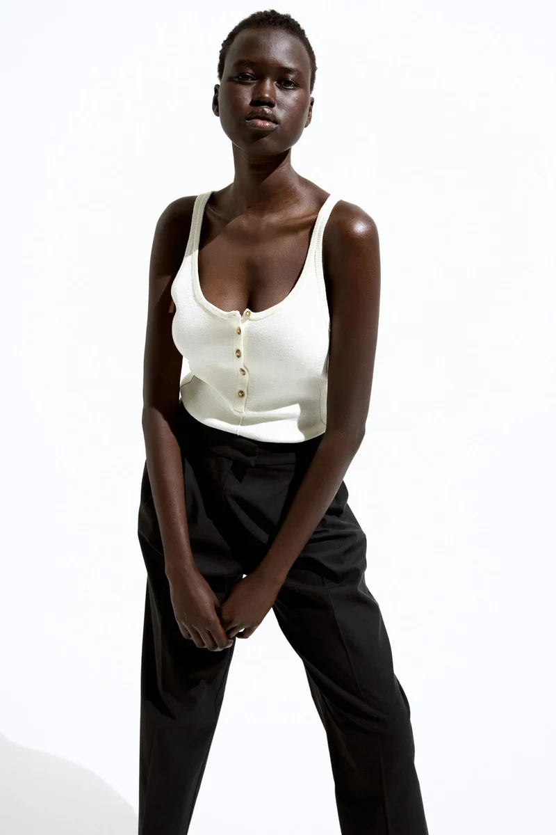 H&M Tapered twill trousers