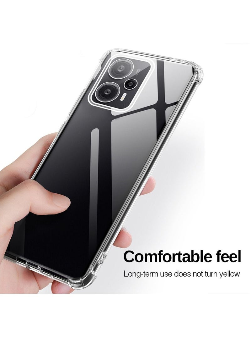 BORTONY Redmi Note 12 Pro+ Clear Case Cover Shockproof flexible Silicone Bumper Cover Transparent Anti-scratch TPU Full Camera Protection designed for Xiaomi Redmi Note 12 Pro+ 5G - Image 2