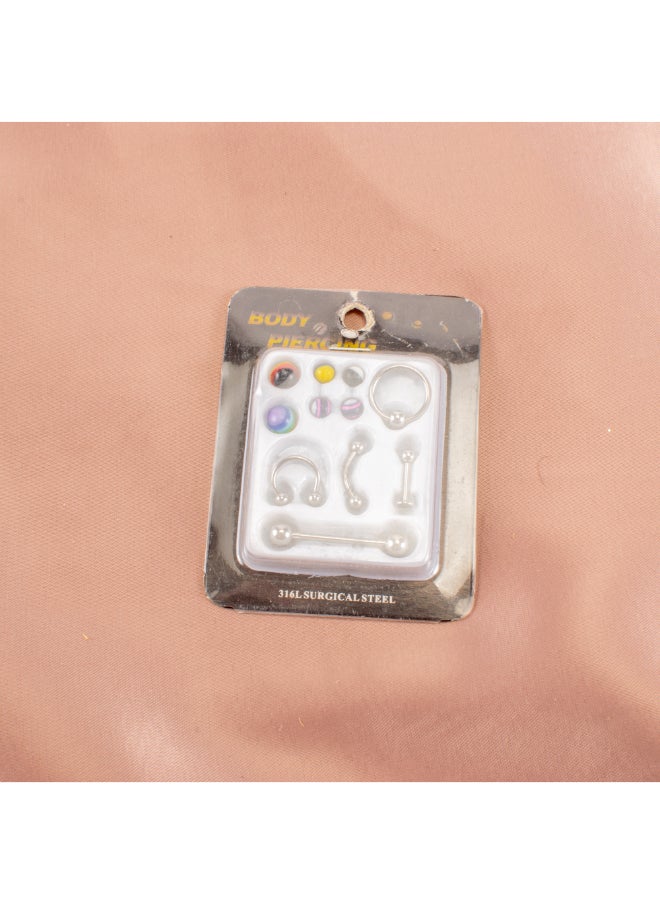 Generic Set of Silver Stainless Steel Body Piercing  - Image 2