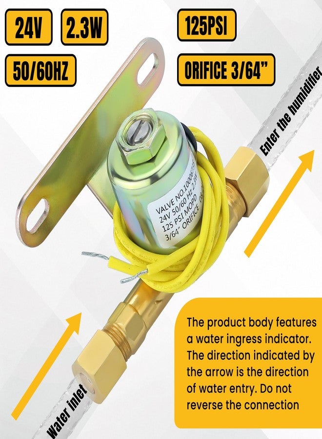 Fetechmate 4040 Humidifier Solenoid Valve Replacement 24V,2.3W,60Hz Brass Humidifier Solenoid Valve Replace A2012-S118,B2035-S2,B2035-S5 Fit for A-prilaire Humidifier 400, 500, 600 and 700 series by Fetechmate - Image 5