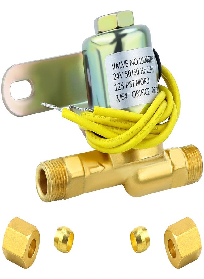 Fetechmate 4040 Humidifier Solenoid Valve Replacement 24V,2.3W,60Hz Brass Humidifier Solenoid Valve Replace A2012-S118,B2035-S2,B2035-S5 Fit for A-prilaire Humidifier 400, 500, 600 and 700 series by Fetechmate - Image 1