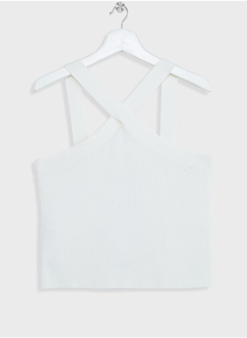 MANGO - Youth Essential Knitted Crop Top - Image 1