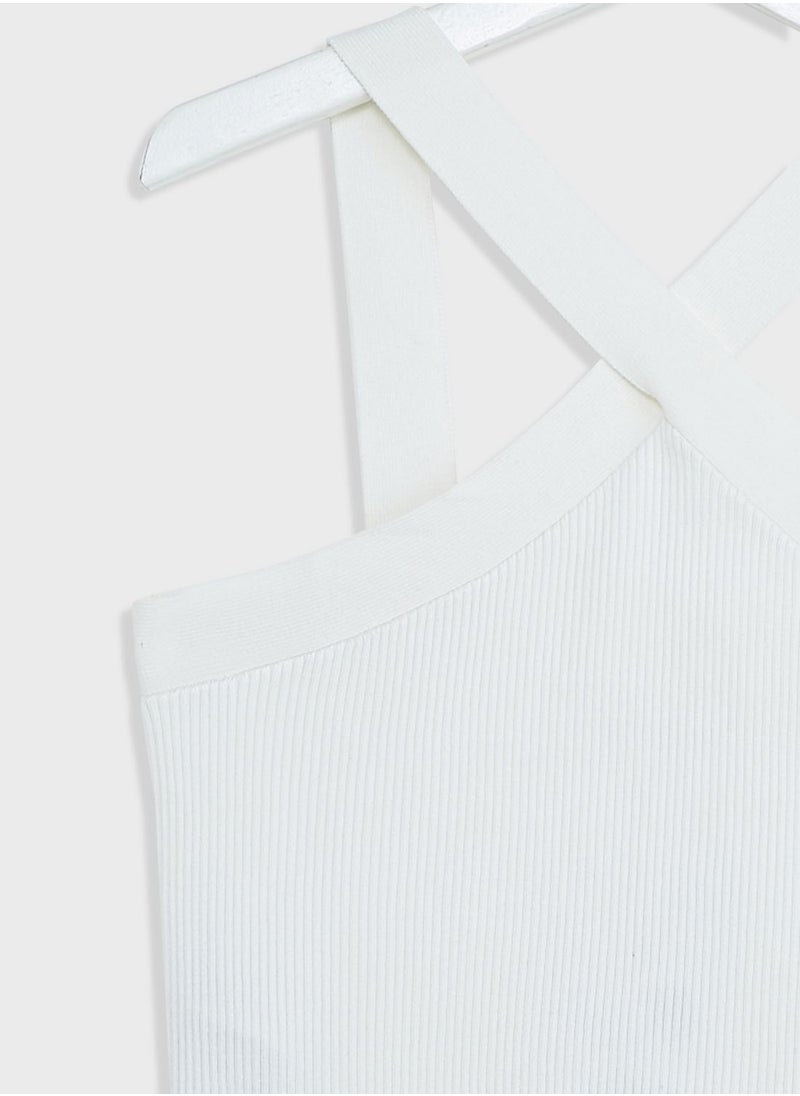 MANGO - Youth Essential Knitted Crop Top - Image 1