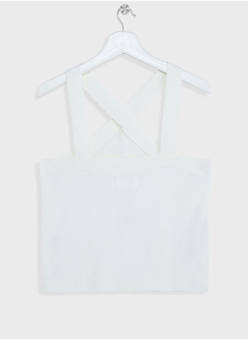 MANGO - Youth Essential Knitted Crop Top - Image 1