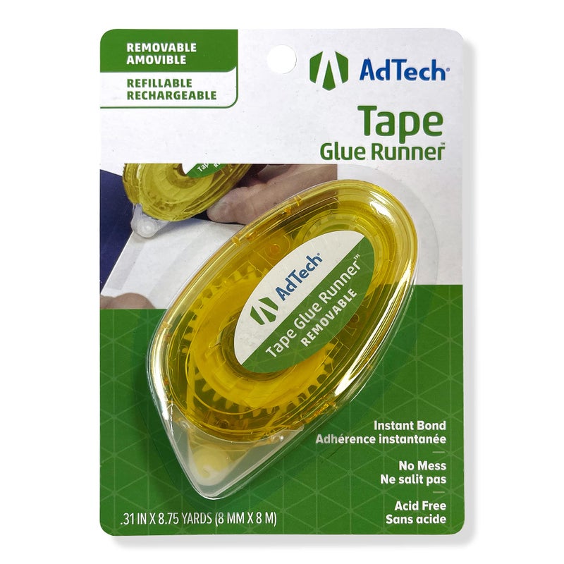 Adtech Crafter's Tape Removable Glue Runner.31"X315" for Tape Runner 05632,Green,yellow - Image 5