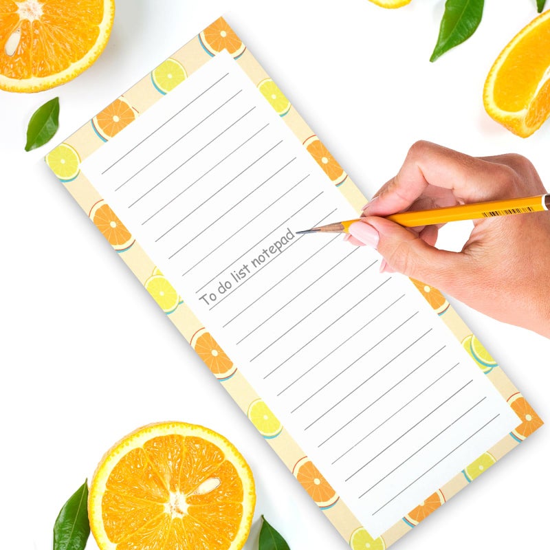 Joyberg 9 Pack Magnetic Notepads for Refrigerator, Magnetic Notepads for Refrigerator, Fruit Design Grocery List Pad for Fridge, Full Magnet Back Shopping Lists, 25 Sheets Per Note Pads - Image 3