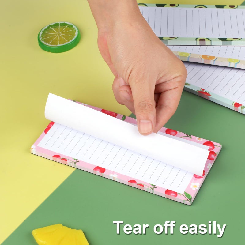 Joyberg 9 Pack Magnetic Notepads for Refrigerator, Magnetic Notepads for Refrigerator, Fruit Design Grocery List Pad for Fridge, Full Magnet Back Shopping Lists, 25 Sheets Per Note Pads - Image 4