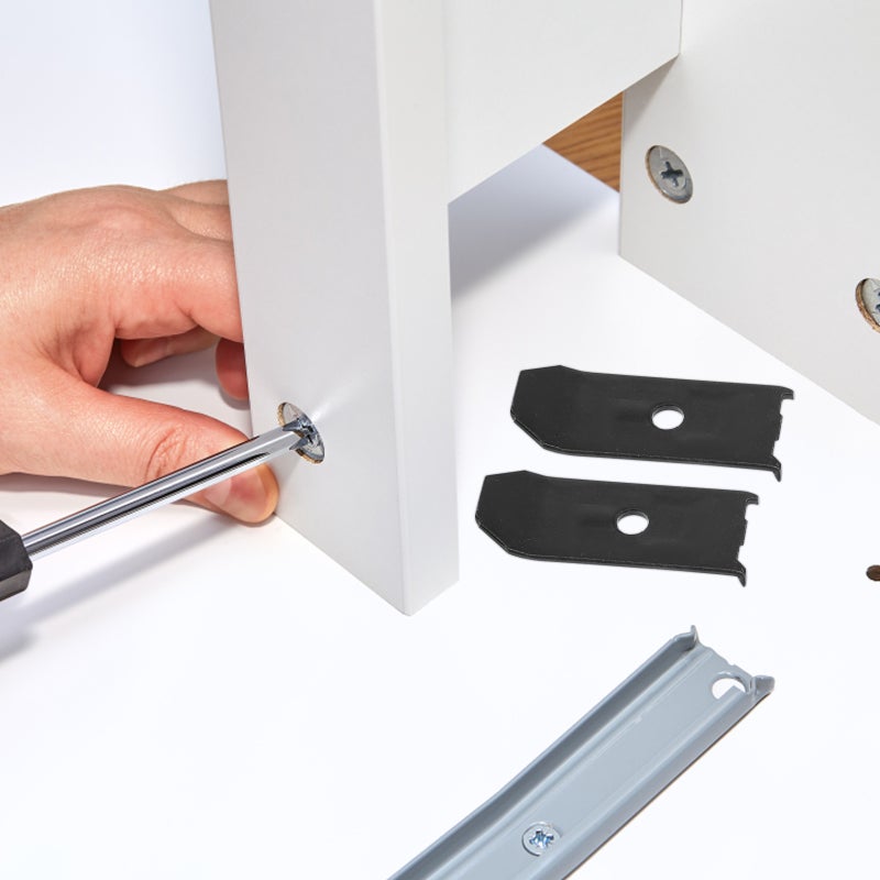 10PCS Desk Table Leaf Levelers Furniture Hardware Horizontal Buckle Fasteners for Desks Cabinet Dining Tables Black - Image 4