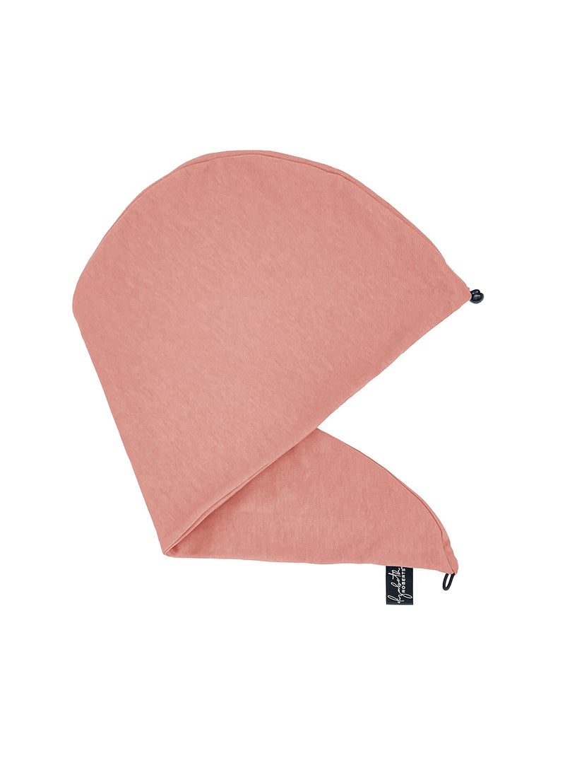 Elizabeth Roberts Elizabeth Roberts Hair Towel Wrap 100 Cotton TShirt Material Double Layered Blush 