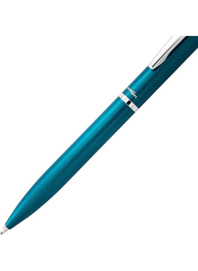 Pentel Energel Style Pen With 2 Refills 0.7Mm Medium Line Executive Pen Twist Action Refillable Rollerball Gel Pentel Pen Luxury Pen With Velvetlined Gift Box Teal Blue Barrel - pzsku/ZADAC404D7552816742D2Z/45/_/1693986059/83b61fea-8bf9-4224-ba5a-45decea4780b