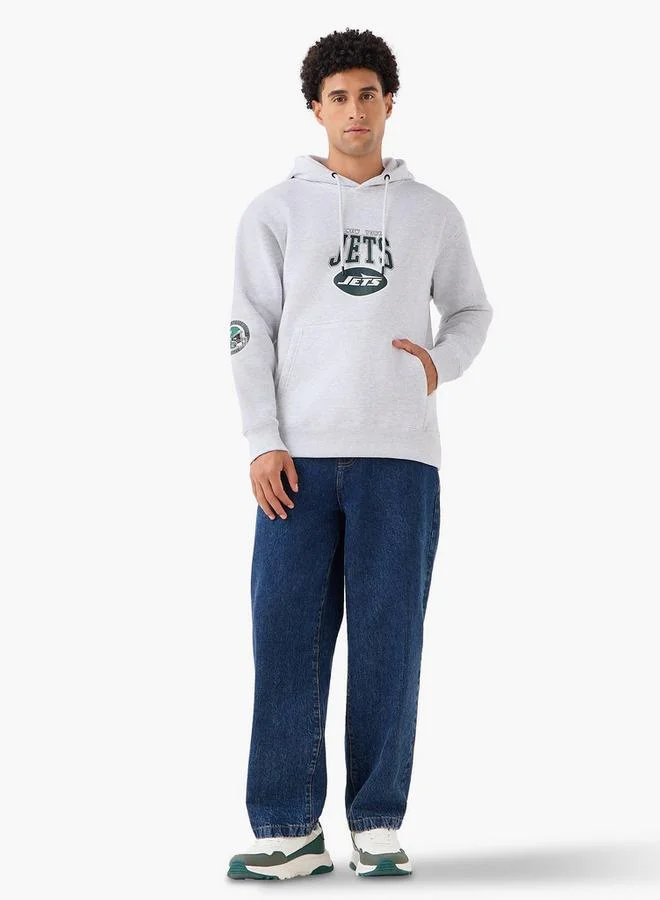 SP Characters Men Oversized New York Jets Print Hoodie