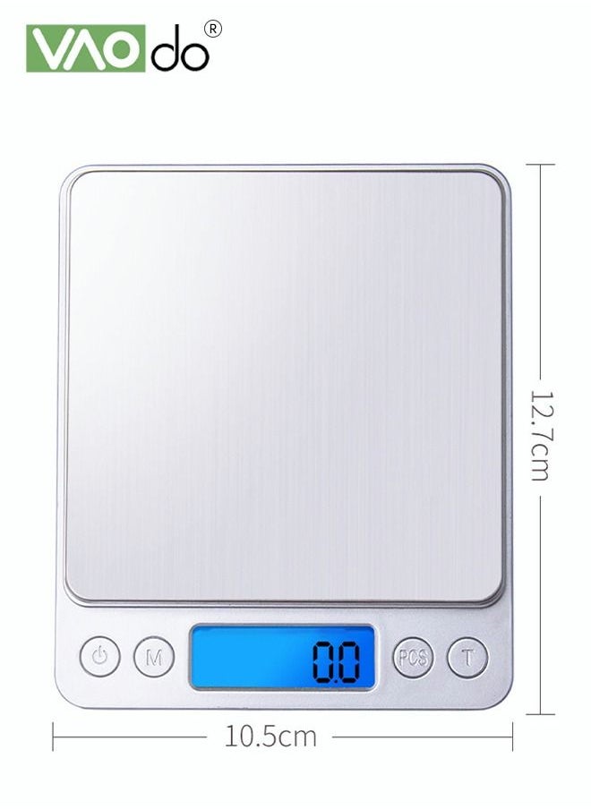 VAOdo - Kitchen Electronic Scale LED Backlight Display High-precision Sensor Maximum Weight 3kg Baking Electronic Scale Battery Scale - Image 1