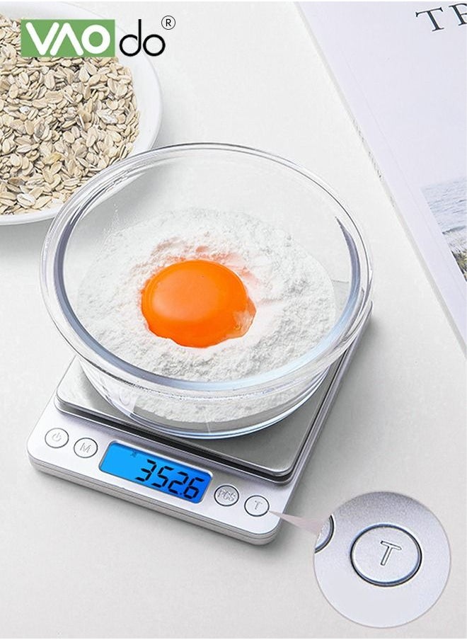 VAOdo - Kitchen Electronic Scale LED Backlight Display High-precision Sensor Maximum Weight 3kg Baking Electronic Scale Battery Scale - Image 1