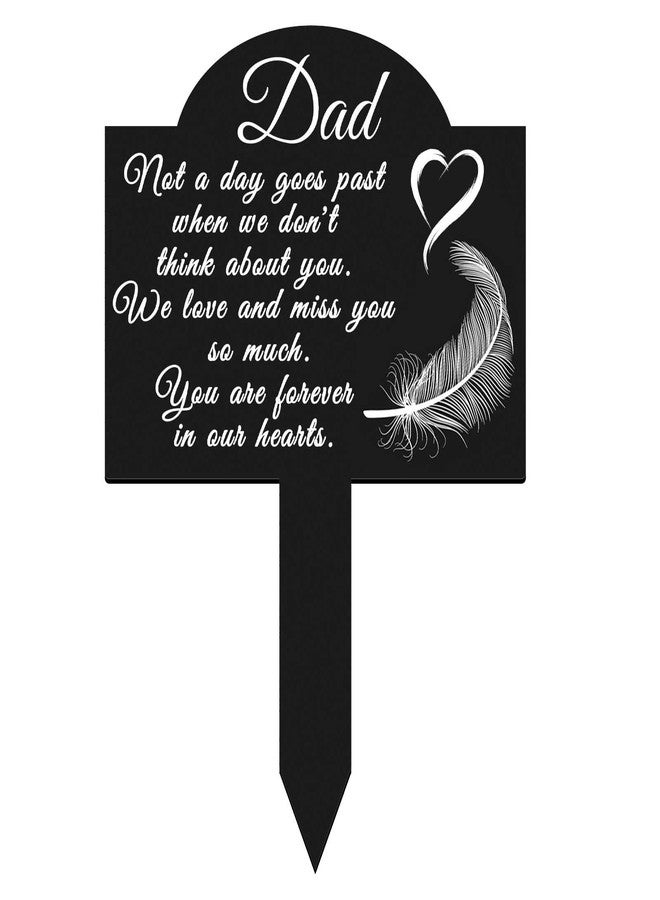 Oooct Metal Garden Stake Graves Cemetery Decorations, Cemetery Memorial Stake for Dad, Metal Yard Stake Grave Markers, Memorial Signs Marker for Dad Grave (13.8 X 7.1 Inches) - Image 1
