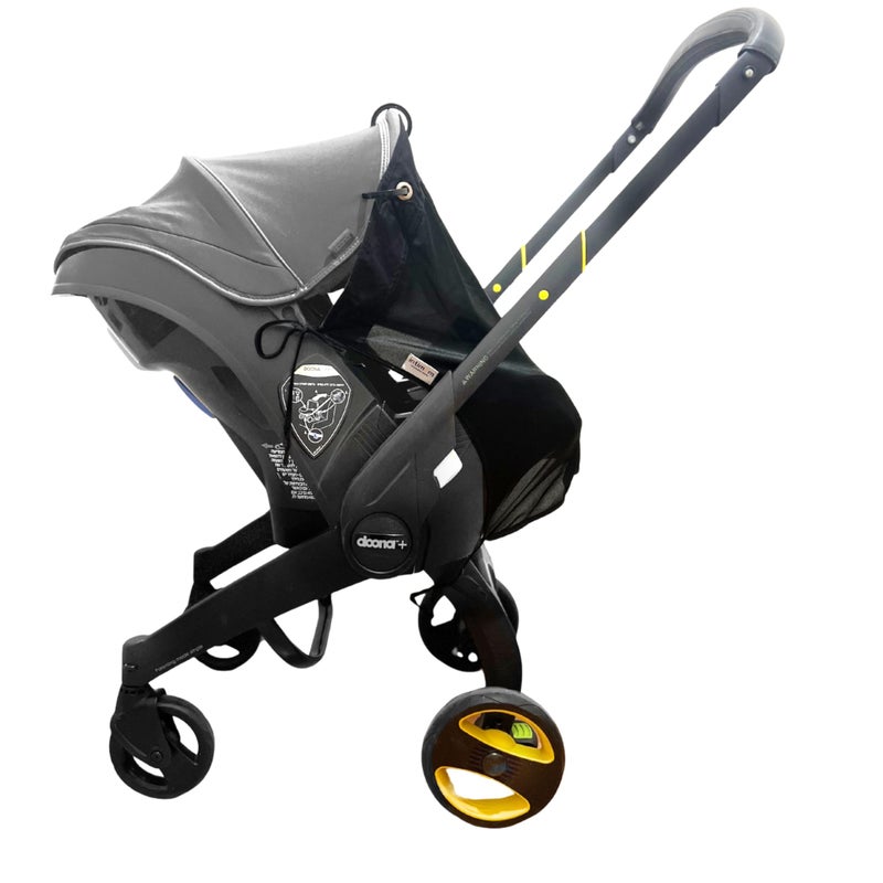 Intimom Doona Compatible Stroller Sun Shade Cover Medium Black Baby Doona Car Seat Stroller Accessories Attachment Mosquito Net Universal Fit for Strollers Cars Seats Prams Car Seat Canopy