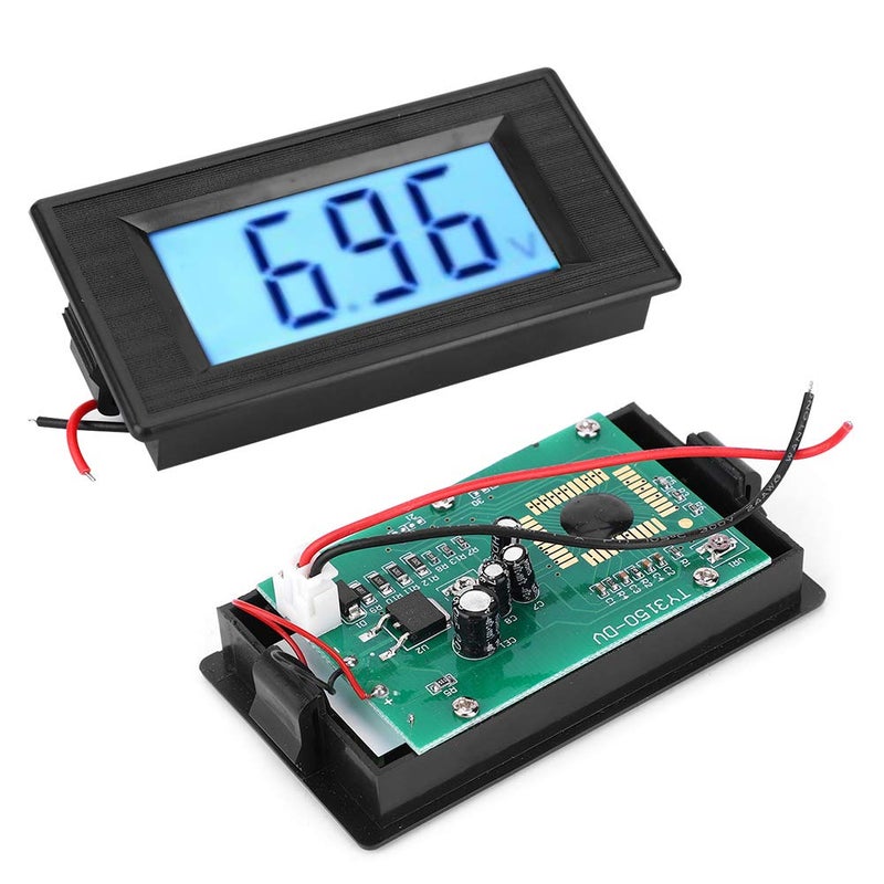 Aqxreight 30L شاشة عرض رقمية LCD لقياس الجهد المستمر DC Voltmeter Voltage Meter من 7.5V إلى 19.99V - Image 4