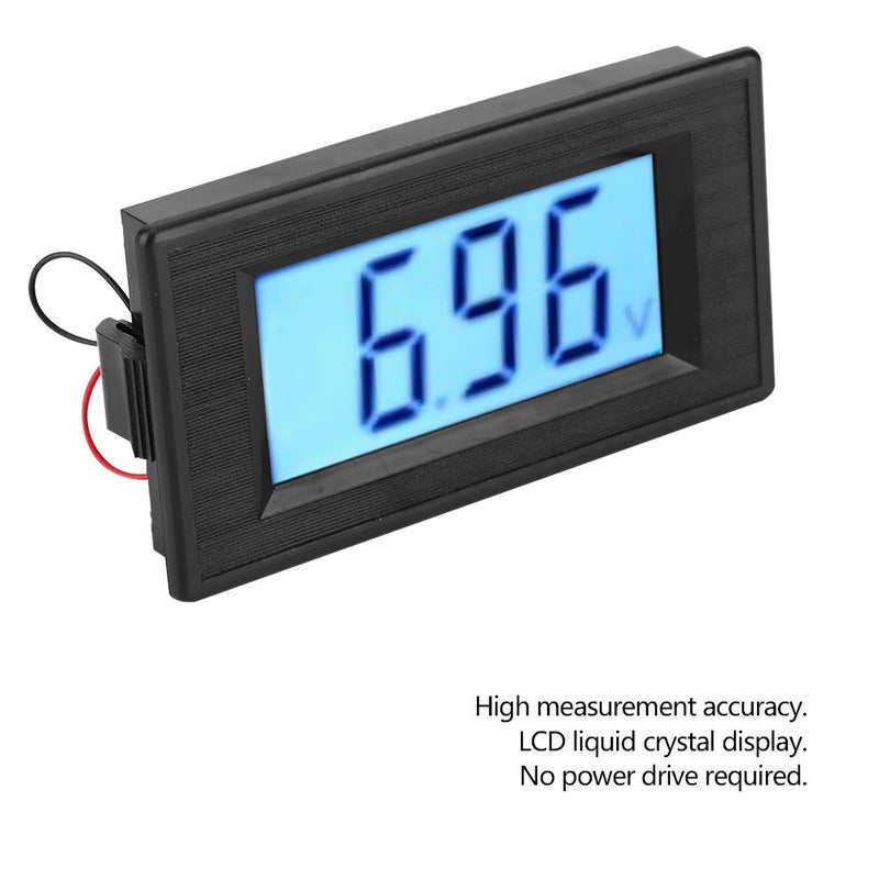 Aqxreight 30L شاشة عرض رقمية LCD لقياس الجهد المستمر DC Voltmeter Voltage Meter من 7.5V إلى 19.99V - Image 5