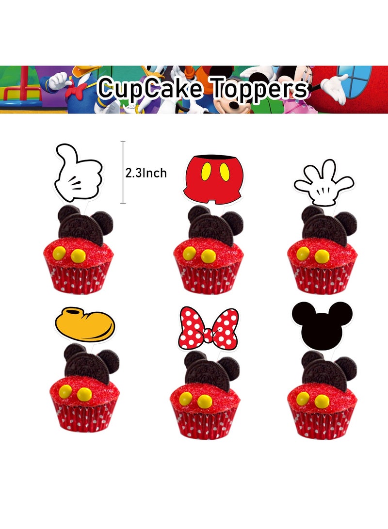 عام تزيين عيد ميلاد موضوع ميكي، تزيين حفلة أنمي كرتونية، بالونات متداخلة، علق على المسامير، جنس غير مكشوف. - Image 4