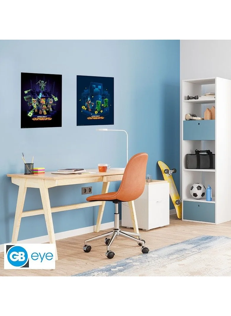 ABYstyle ABYstyle MINECRAFT - Set 2 Posters Chibi 52x38 - Dungeons x4