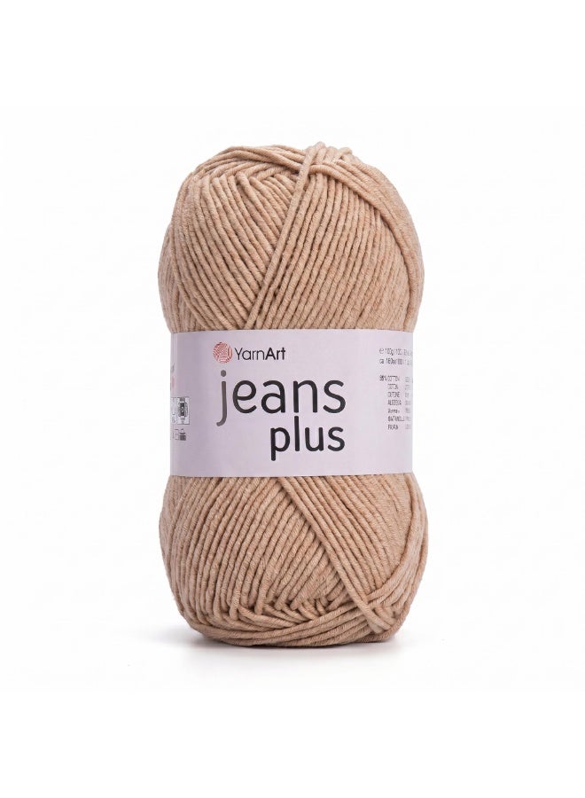 YarnArt Jeans Plus Yarn – Biscuit Beige – Color 07 – 100g - Image 1
