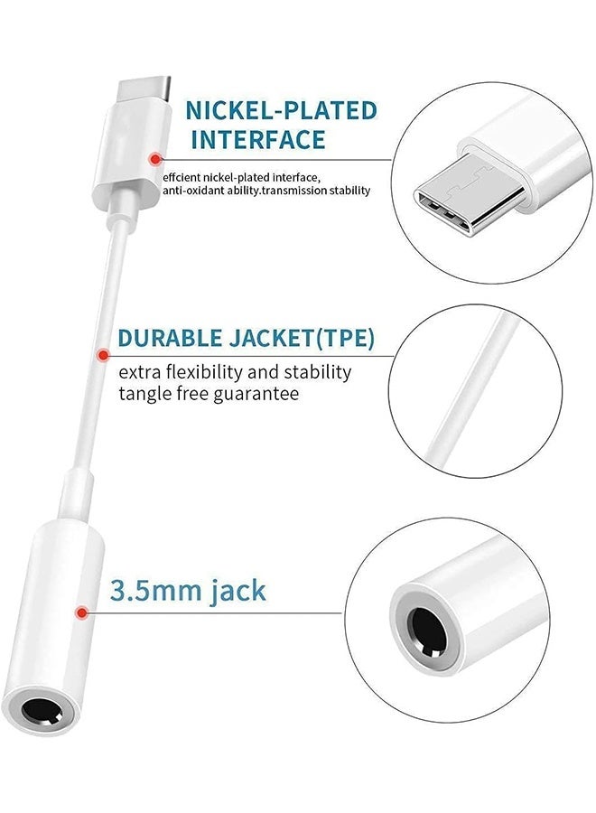 USB C to 3.5mm Headphone Jack Adapter for iPhone17/ iPhone 16/16 Pro/15/15 Pro/Pro Max/Plus, Type C Aux Audio Dongle Cable Cord Compatible with iPad, Samsung Galaxy S23/S23/S22/S21, MacBook - Image 2