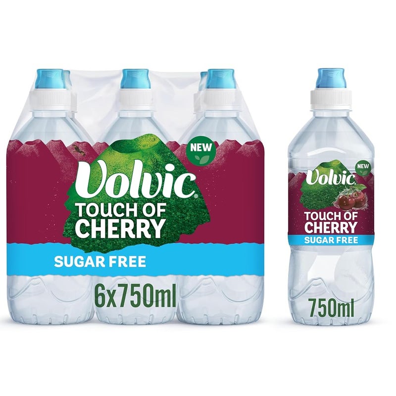 Volvic Touch of Fruit Cherry Sugar Free Still Flavoured Water Multipack 6x750ml